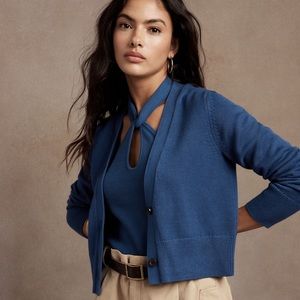 2 piece set-  Cardigan and halter sweater in Arctic Ocean Blue NWT